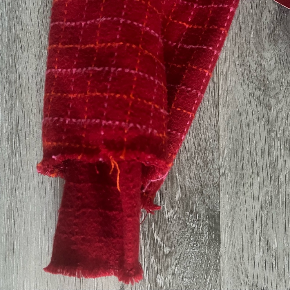 Free People Red Plaid Blazer - Picture 5 of 7